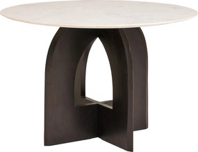 XXXLutz JEDÁLENSKÝ STÔL, mangové drevo, biela, farba vlašského orecha, 120/76/120 cm Livetastic - Stoly - 000729001205