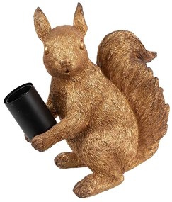 Zlatá stolná lampa veverička Squirrel - 24*12*25 cm E27/max 1*60W