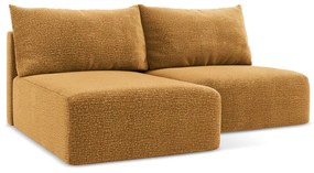 Oranžová rozkladacia/s úložným priestorom rohová pohovka (ľavý roh) Kalena – Makamii