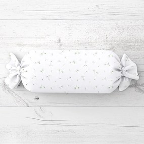 Biante Vankúš valec bonbon Sandra SA-424 Drobné kvietky na bielom 15x40 cm
