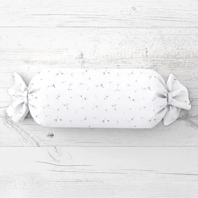 Biante Vankúš valec bonbon Sandra SA-424 Drobné kvietky na bielom 15x40 cm