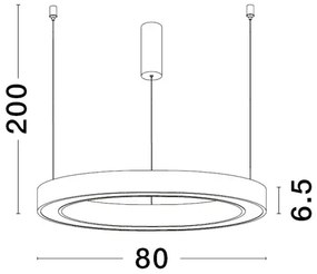 LED luster Sting 80 čierne
