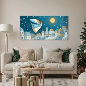 Obraz vianočná krajina s anjelom