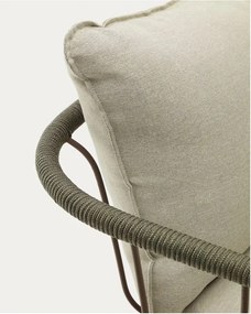 Svetlozelená/béžová záhradná pohovka Salguer - Kave Home