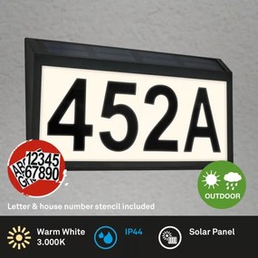 Briloner 3797015 - LED solárne domové číslo LED/0,5W/1,2 IP44