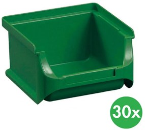 Plastové boxy PLUS 1, 102 x 100 x 60 mm, zelené, 30 ks