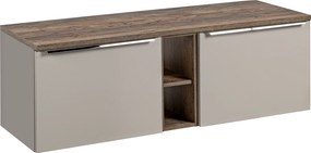 Comad Kúpeľňová skrinka pod doskové umývadlo set Santa Fe Taupe 140 sivohnedá/dub santa fe