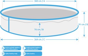 Marimex | Bazén Marimex Orlando 3,66x0,91 m bez príslušenstva - motív biely | 10300018