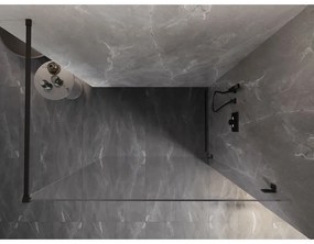 Mexen Lunar sprchová stena pravá 50 x 200 cm, 8mm číre sklo, čierna matná, 830-050-000-70-00-P