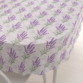 Biante Dekoračný oválny obrus PML-033 Provence levandule 140x180 cm