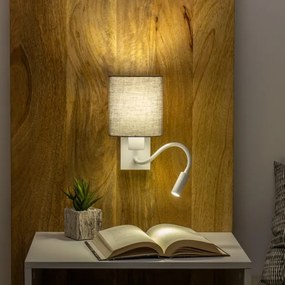 Brilagi - LED Nástenná lampa NUBILA 1xE27/25W/230V + LED/3W biela/antracit