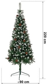 Vianočný stromček NATALE so šiškami 220 cm