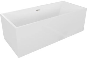 Mexen Vigo, voľne stojaca vaňa 178,5 x 80 cm, biela, brúsená oceľ prepad, 51251788000-97