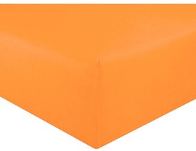 Posteľná plachta jersey oranžová - 180x200cm
