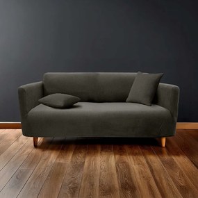 Antracitový 3-miestny napínací poťah na pohovku Sacha – douceur d'intérieur