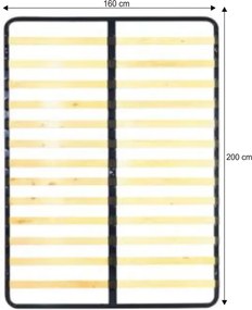 AKCIA Kovový rošt v pevnom ráme 160 x 200 cm II. akosť