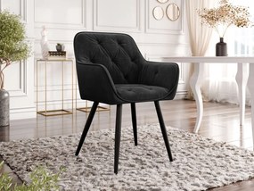 Zamatová jedálenská stolička Alonax, Dostupné poťahy: Magic Velvet 2209, Farby: čierna
