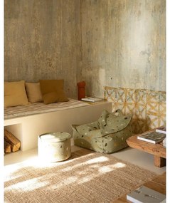 Zelený detský sedací vak z textílie buklé/ženilkový Terrazzo Chair – Wigiwama