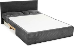 Rozkladacia pohovka Torben, šedá štrukturovaná látka