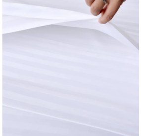 Hotelové obliečky z mikrovlákna JASMINE biele - prúžok 2 cm Rozmer obliečok: 70 x 90 cm | 140 x 220 cm