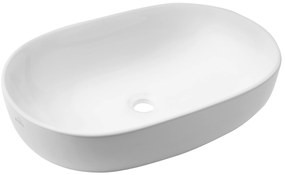 Invena Teja, umývadlo na dosku 600x420x145 mm, biela lesklá, INV-CE-09-001-C