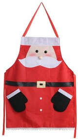 Vianočné zástera na varenie s vreckami Santa Claus - červená - 85x64 cm