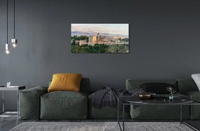 Sklenený obraz Španielsko Castle horský les 120x60 cm
