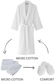 Soft Cotton Pánsky a dámsky župan MICRO COTTON Biela XL