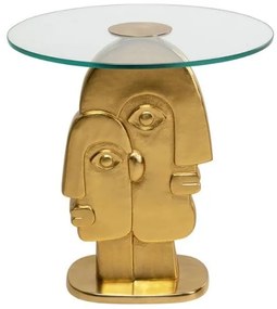 2Faces príručný stolík zlatý Ø55 cm
