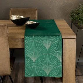 OBRUS BLINK 14 35X220 CM TMAVOZELENÁ