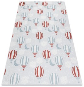 BAMBINO 1349 Prateľný koberec Balóny, pre deti protišmykový - sivý
