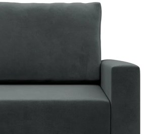 Rohová rozkladacia sedačka BLANK Elegant ľavá, tmavosivá