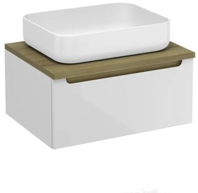 Kúpeľňová skrinka pod umývadlo Naturel Stilla 60x30x45 cm biela STILLAD06007DBK