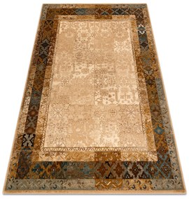 Vlnený koberec OMEGA LUMENA etnický, vintage kamel Veľkosť: 66x100 cm