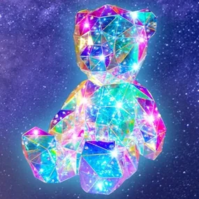PRISMIC™ 3D Puzzle LED lampa - Medvedík (APU-R-PM-1603)