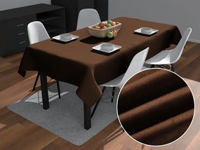 Biante Obdĺžnikový obrus/imitácia brúsenej kože Alcantara ALC-013 Hnedý 140x200 cm
