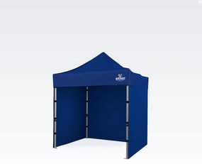 BRIMO Nožnicový párty stan EXCLUSIVE ALU 2x2 m s 3 stenami modrý