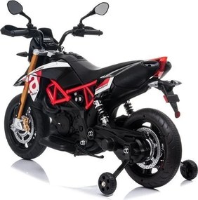 LEAN CARS Elektrická motorka pre deti Aprilia A007, čierno-červená