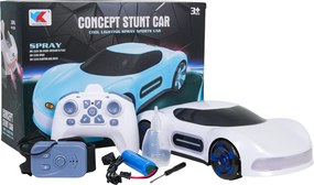 Ramiz Dymom ovládané vozidlo s diaľkovým ovládaním a hodinkami Biele