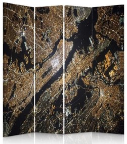 Gario Paraván Satelitná fotografia Rozmery: 145 x 170 cm, Prevedenie: Otočný paraván 360°