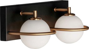 Toolight Toolight, nástenné svietidlo 2xG9 APP1221-2W, čierna-zlatá, OSW-40029