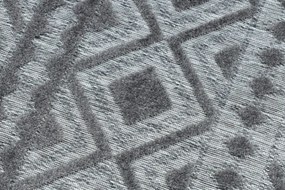Koberec SOLE D3852 Boho, romby - ploské tkanie sivý