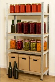 CH 4- policový kovový úložný regál Tosca I. 150 x 70 x 30 cm