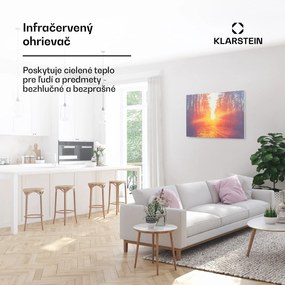 Klarstein Wonderwall Air Art Infinite, infračervený ohrievač, 90 x 60 cm, 580 W, na stenu, obraz, diaľkový ovládač