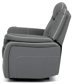 Autronic BONTEC Polohovacie kreslo, elektrické zabudované ovládanie, šedá, ekokoža, TV-4119 GREY Farba: Béžová