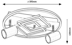 Rabalux 6905 - LED Stropné bodové svietidlo AZTEC 5xLED/40W/230V