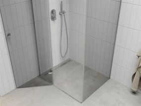 Mexen Roma, sprchovací kút 105 (dvere) x 80 (stena) cm, 6mm číre sklo, chrómový profil, 854-105-080-01-00