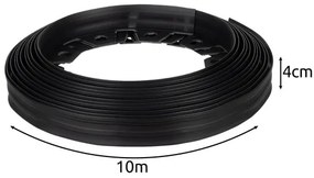 Flexibilný záhradný okraj 10 m s 20 kolíkmi Výška: 100 cm