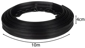 Flexibilný záhradný okraj 10 m s 20 kolíkmi Výška: 100 cm