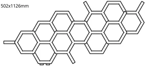 Terma Hex 502x1126 vodný radiátor RAL9005 Pololesk YL